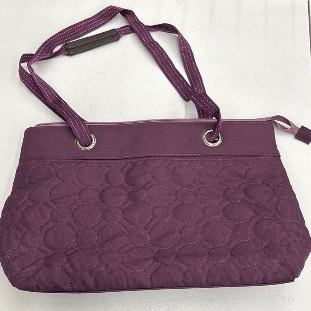 Elegant Purple Quilted Women's Thirty-One Bag